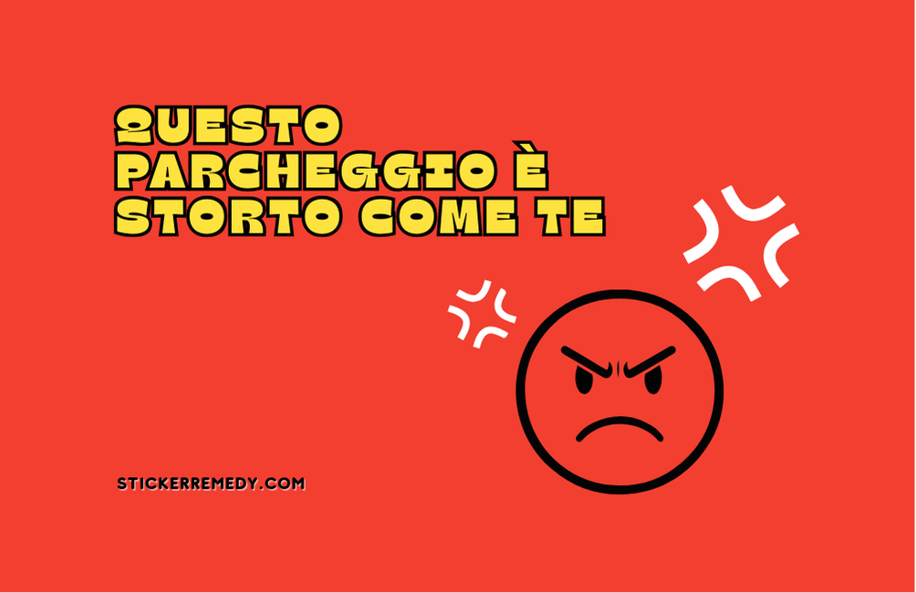 Questo parcheggio è storto come te - Card