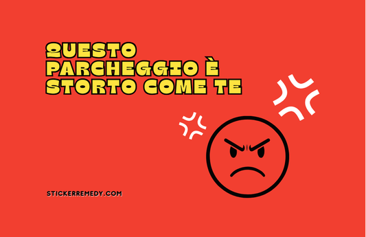 Questo parcheggio è storto come te - Card