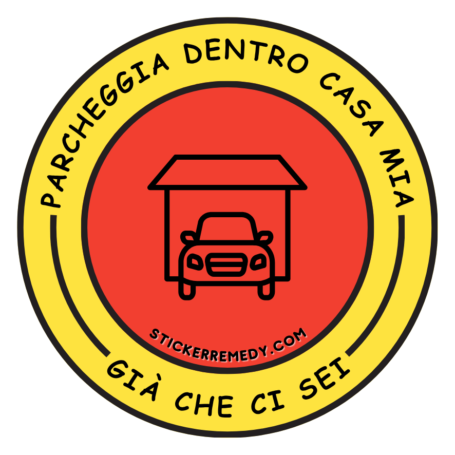 Parcheggio dentro casa - Sticker