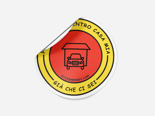Parcheggio dentro casa - Sticker